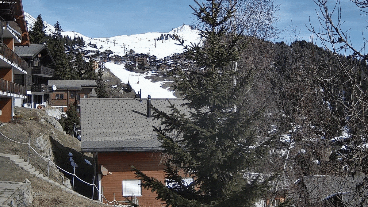 Schneezuwachs anhand von Webcambildern veranschaulicht.