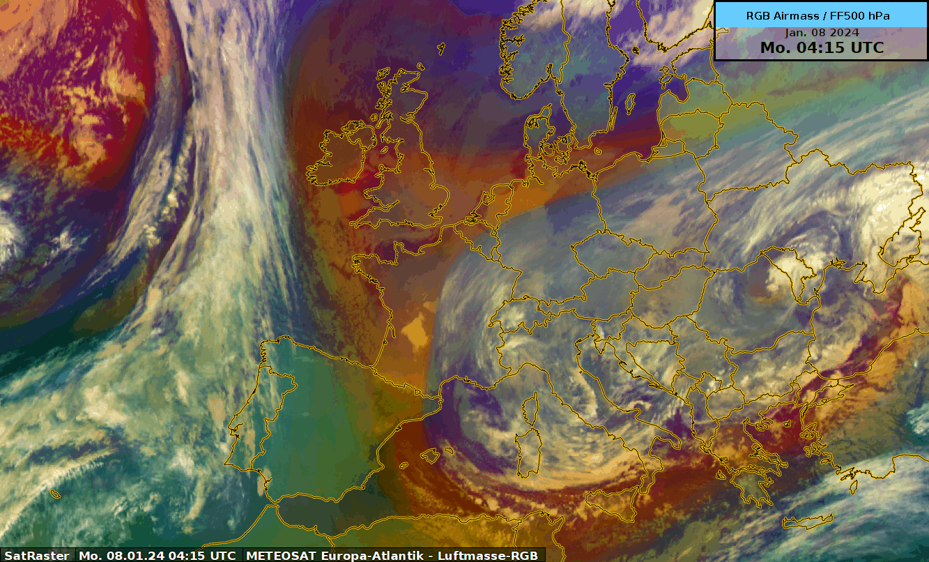 Animation des RGB-Airmass Satellitenbild.