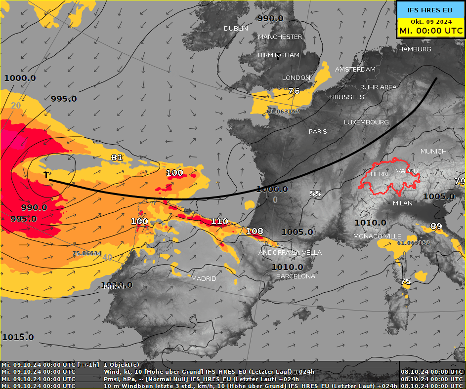 Wetterkarten von Europa