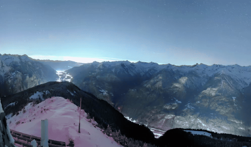 Animation der Webcam am Pizzo Matro heute Morgen früh.