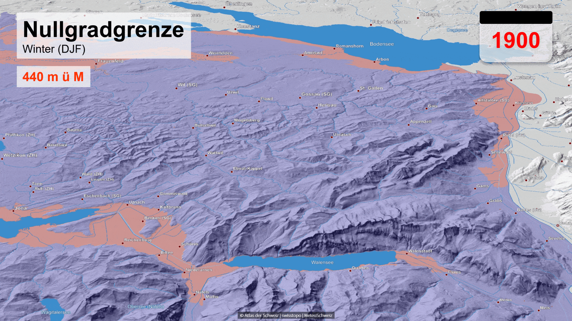 Darstellung wie oben, aber für die Region Nordostschweiz