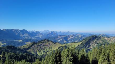 Blick vom Kronberg AI Richtung Glarner Alpen und Zentralschweiz.