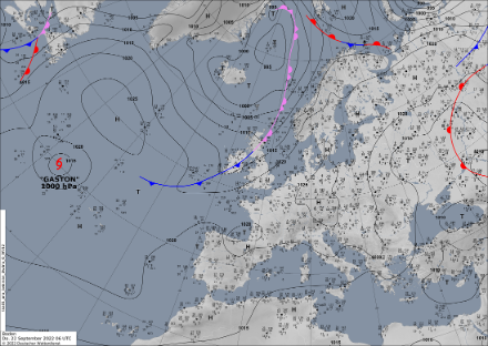 Bodenanalyse am 22. September 2022 um 6 UTC