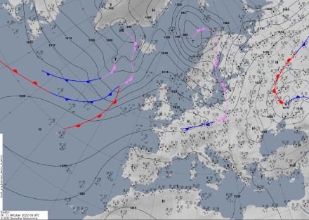 Bodenwetterkarte 11.10.2022 06 UTC.