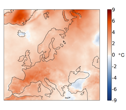 Europakarte zur Temperaturverteilung im Oktober 2022.