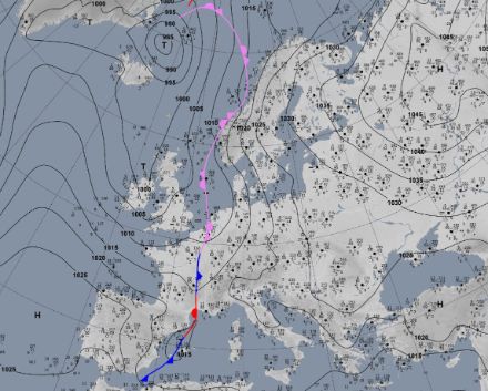 Bodenwetterkarte Europa