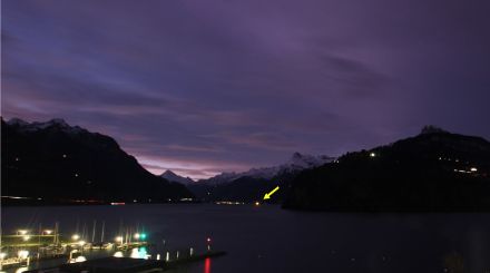 Morgendämmerung in Brunnen.