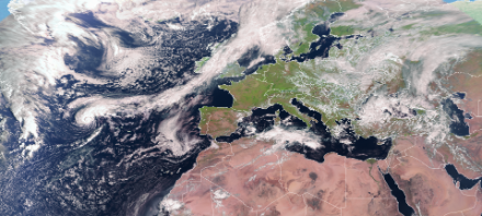 Satellitenbild mit Wolken vom 22. September 2022