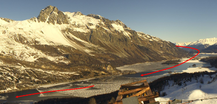 Webcamfoto vom Silsersee.