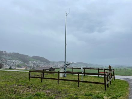 «Hudelwetter» an unserer SMN-Station Egolzwil am Donnerstagmittag. Bild: E. Müller