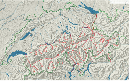 Typische Talwinde in der Schweiz