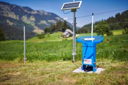 Abbildung: Der automatische Hagelsensor der inNET AG misst die Anzahl und Grösse der Hagelkörner. Quelle: Meteoschweiz