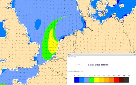 Vorhersage der Wellenhöhe in der Nordsee.