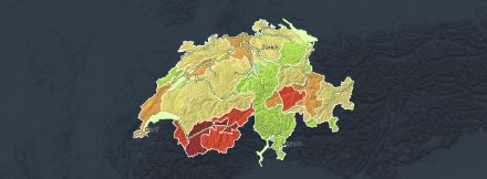 Aktuelle Gefahrenkarte für Waldbrand.