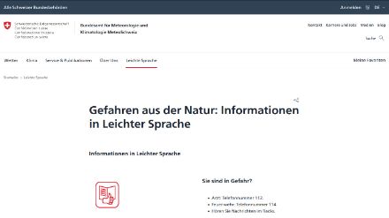Bild von Uebersichtsseite Leichte Sprache