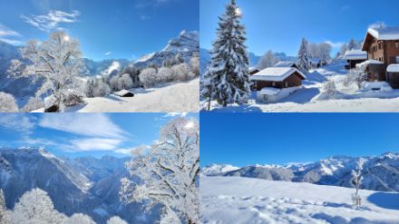 Schöner geht fast nicht: Stahlblauer Himmel über dem tiefverschneiten Braunwald.