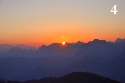 Sonnenaufgang auf dem Grossen Mythen, 22. August 2023. Foto: Julian Grundlehner