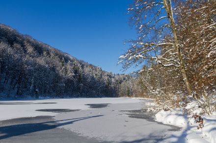 Gefrorener Egelsee am 31. Dezember 2014. 