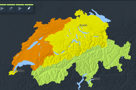 Warnkarte mit den Windwarnungen am Donnerstag 22.02.2024. 