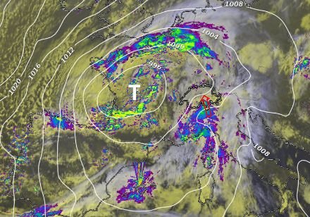 Bodenwetterkarte, Radar- und Satellitenbild
