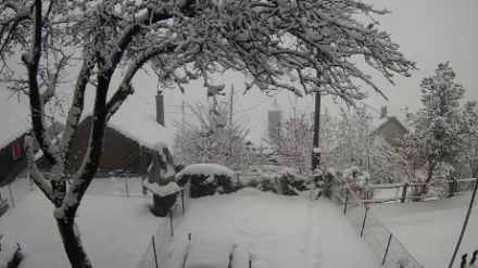 Verschneiter Garten