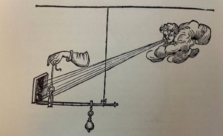 Abbildung 1: Skizze eines Anemometers (Windmesser) von Santorio, 1625 