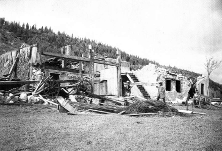 Der Tornado vom 19. August 1890 zerstörte im Vallée de Joux auch massive Steinbauen teilweise komplett.