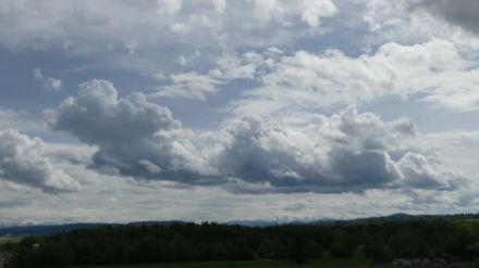 Am Nachmittag entstanden im Mittelland Quellwolken, die vertikale Erstreckung hielt sich allerdings in Grenzen. 