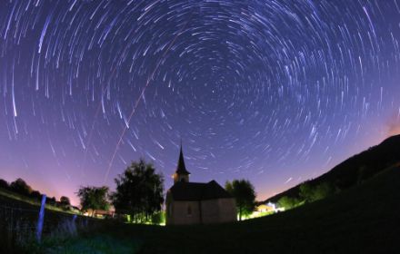 Sternenklare Nacht in Miécourt JU. Bild: Meteomeldung/App