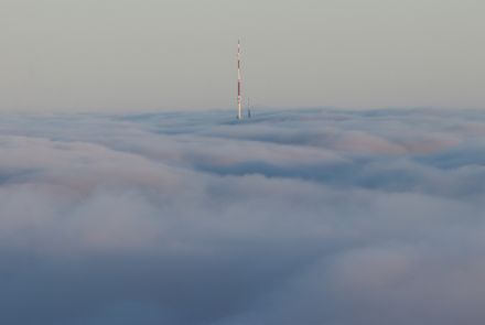 Am Freitagmorgen ragte nur der Uetlibergturm aus dem Nebel raus. 