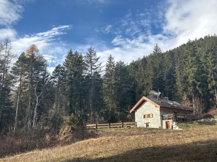 Um die Mittagszeit lockerte sich die Bewölkung im Warmsektor kurzzeitig auf, dies besonders in den Alpen, wie hier in Savièse VS.