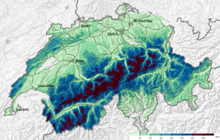 Neuschneesummen über drei Tage bis Mittwochmorgen, 24. Dezember.