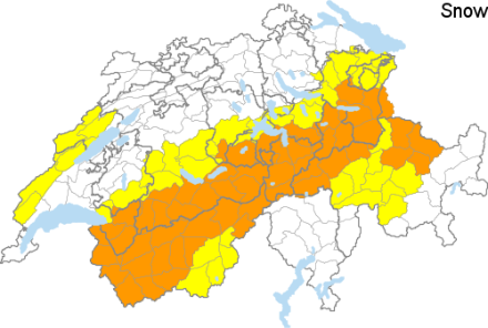 Schneewarnungen, ausgegeben am Freitag 20. Dezember, gültig für Sonntag, 22. Dezember 0 Uhr bis Dienstag, 24. Dezember 12 Uhr.