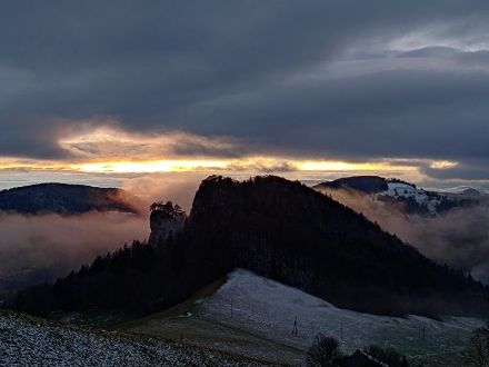 Romantische Morgenstimmung heute in Langenbruck.