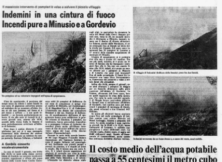Ganz andere Bedingungen herrschten im Januar 1981 bei Indemini im Gambarogno. Die extreme Trockenheit und der Nordföhn waren dafür verantwortlich, dass sich ein kleines Feuer zu einem bedeutenden Waldbrand entwickeln konnte.