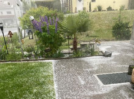 Abbildung 2: Hagel in Neuenkirch LU am 20. Mai.
