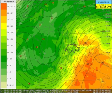 Karte vom Wettermodell