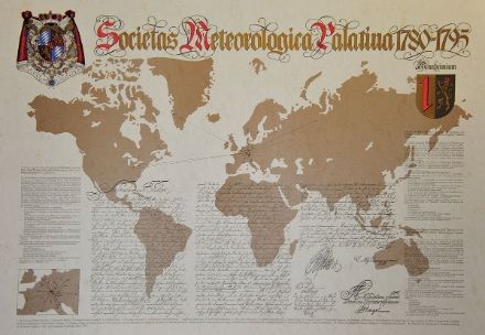 Das Messnetz der «Societas Meteorologica Palatina». 