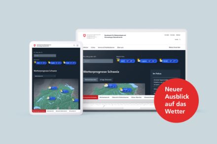 MeteoSchweiz lanciert Website neu: ab 14. November 2022