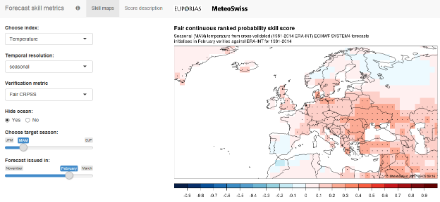 Landkarte Ausschnitt Europa, Farbskala von blau bis rot, Karte hauptsächlich rötlich eingefärbt.