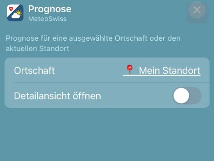 App Widget Menü
