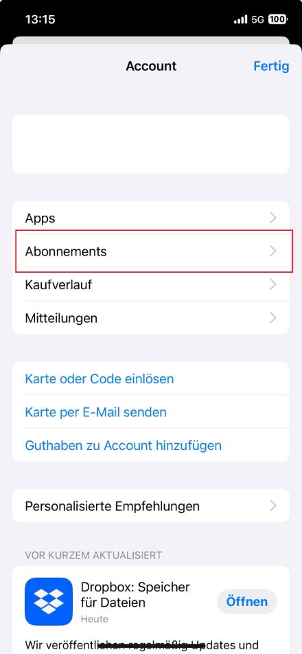 Wie kann ich die Flugwetter In-App kündigen?
