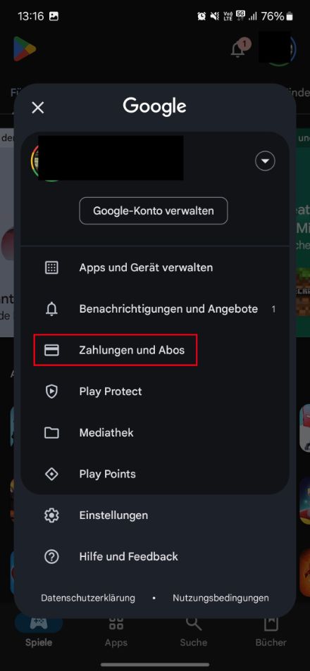 Wie kann ich die Flugwetter In-App kündigen?