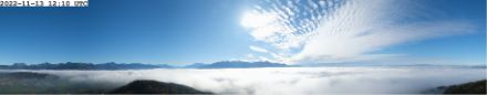 Beispielbilder der Kameras von MeteoSchweiz im Flachland und im Gebirge, bei Tag und bei Nacht