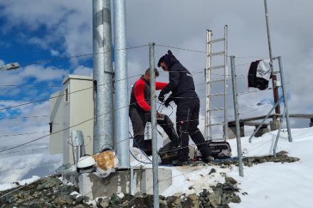Baustelle am Weissfluhjoch
