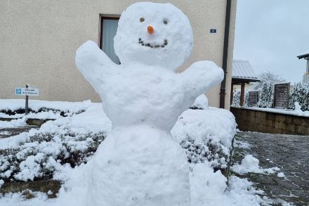 Nicht überall zahlen sich die Mühen des aktuellen Winters so aus wie in Berikon/AG. Hier lagen am Mittwochmorgen knapp 8 cm Schnee. Foto: P. Stierli