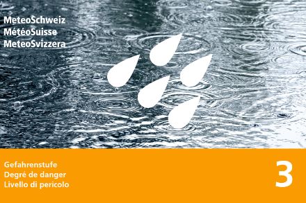 Symbolbild für Regenwarnung Stufe 3