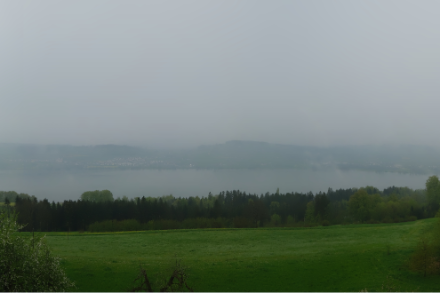 Trüb-nasser Tagesstart in Eich am Sempachersee.