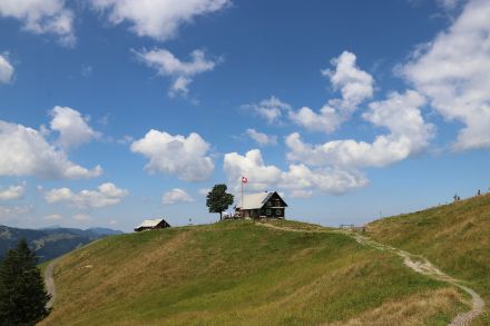 Sommerwetter über der Alp Wildegg, SZ (Archivbild D. Gerstgrasser)
