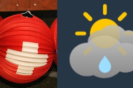 Wird der Schweizer Lampion vom Regen gelöscht oder nicht? Quelle: MeteoSchweiz